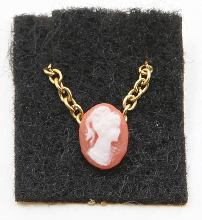 Dollhouse Miniature Cameo On Chain